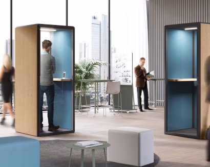 Phone booth insonorizzate per ufficio utilizzo durante call e meeting in ambienti condivisi